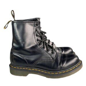 Dr. Martens 1460 Smooth Leather Mid Calf Boots‎ Unisex 7M 8W Black Lace Up